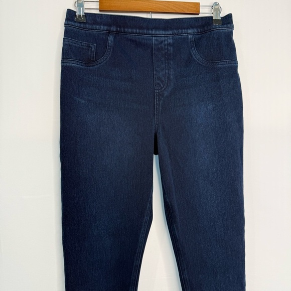 SPANX Ankle Leggings Pants Dark Blue Wash Women Size L - Picture 5 of 17
